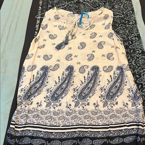 Marina Luna Cream and Black Paisley Blouse